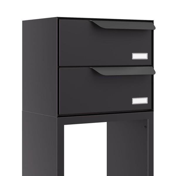 Briefkastenanlage Rotterdam for Two in Schwarz