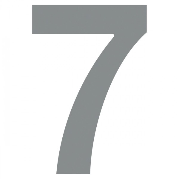 Hausnummer ''7'' Grau Metallic