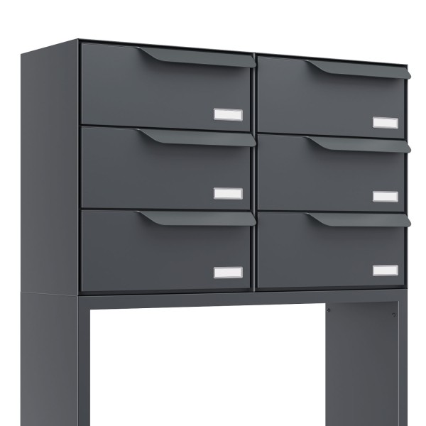 Briefkastenanlage Rotterdam for Six V in Anthrazit