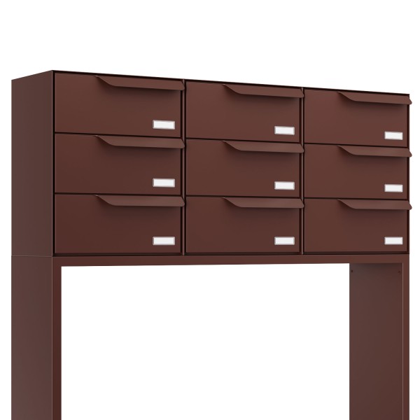 Briefkastenanlage Rotterdam for Nine in Braun