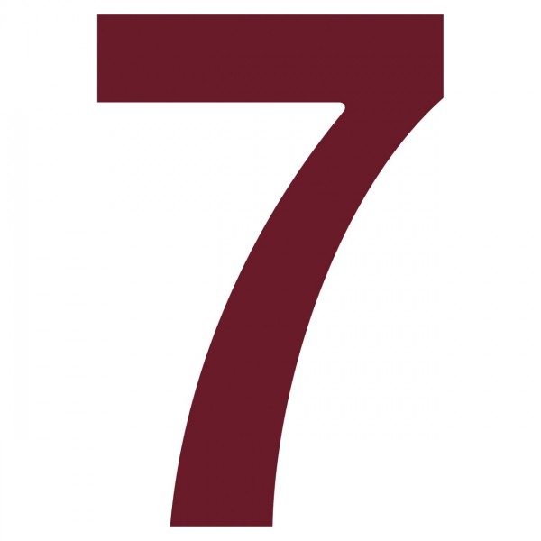 Hausnummer ''7'' Rot