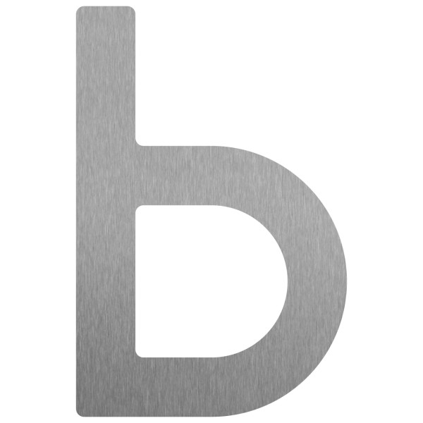 Selbstklebende Hausnummer "b" - 76 mm aus Edelstahl