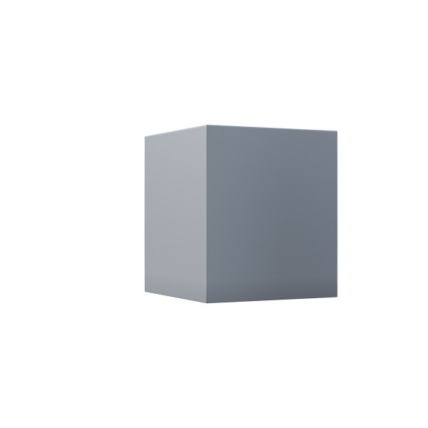 Wandleuchte "Cube Quarto" in Grau Metallic