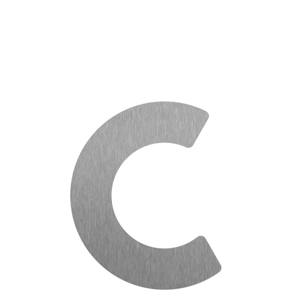 Selbstklebender Buchstabe "c" - 76 mm aus Edelstahl