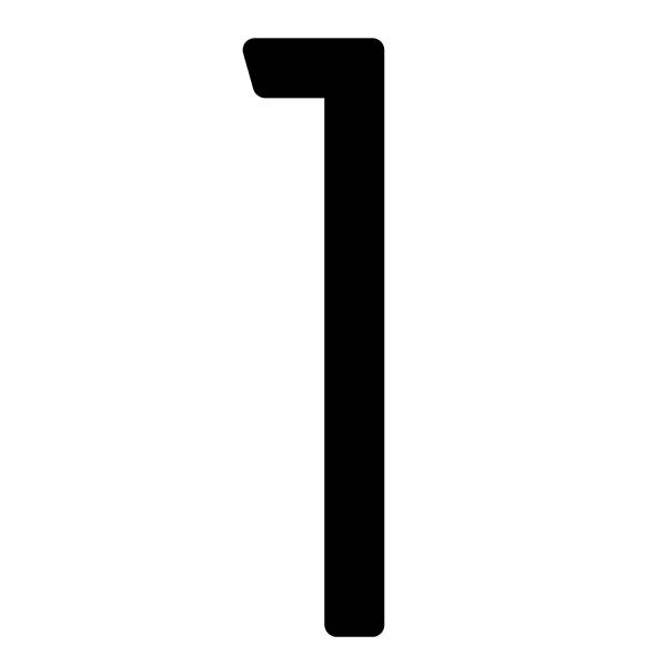 Hausnummer ''1'' Schwarz