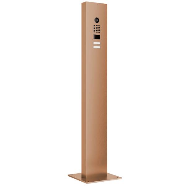 Gegensprechanlage mit Standfuß inklusive Bodenplatte Smart for Two Doorbird D1102V in Bronze-Optik