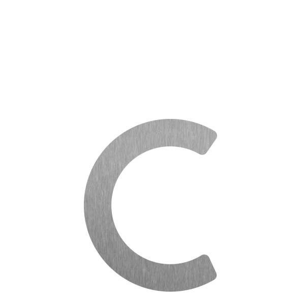 Buchstabe modern ''c'' - 200 mm aus Edelstahl