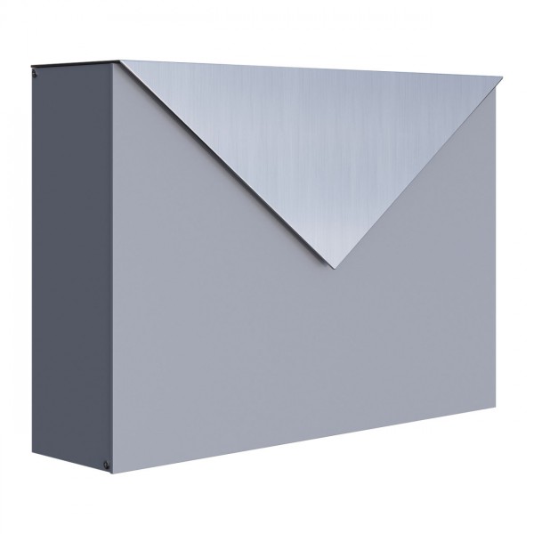 Briefkasten Design Wandbriefkasten Grau