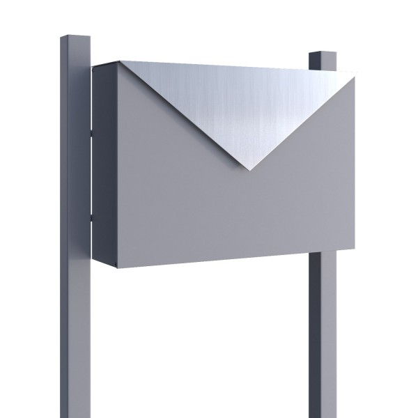 Briefkasten Design Standbriefkasten Grau