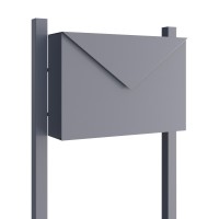 Briefkasten Design Standbriefkasten Grau