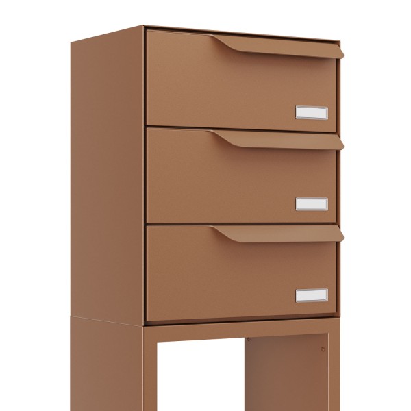 Briefkastenanlage Rotterdam for Three in Rost