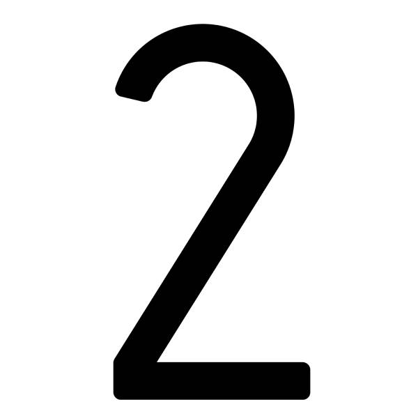 Selbstklebende Hausnummer "2" - 245 mm in schwarz