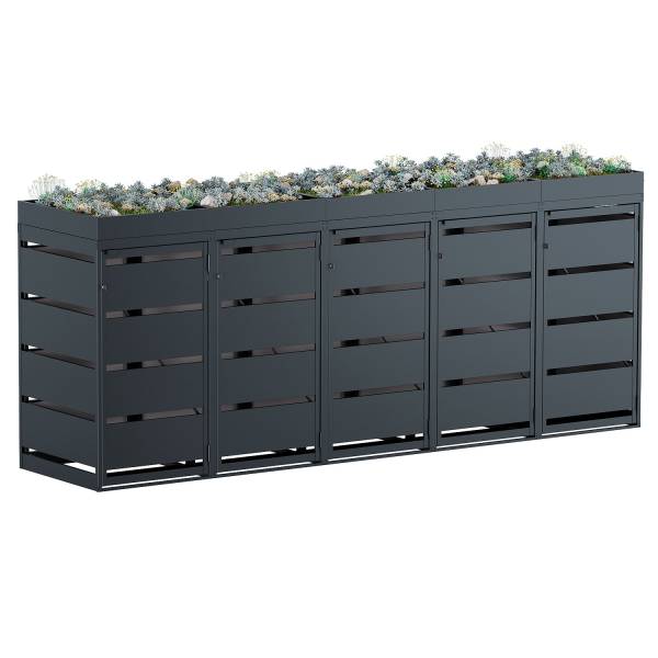 Mülltonnenbox Egon 5er 120L in Anthrazit