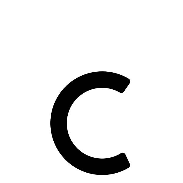 Buchstabe modern ''c'' - 245 mm in Schwarz