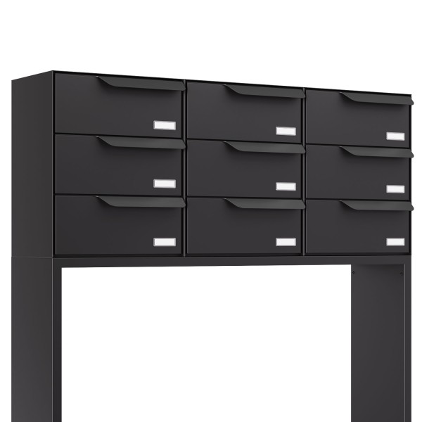 Briefkastenanlage Rotterdam for Nine in Schwarz