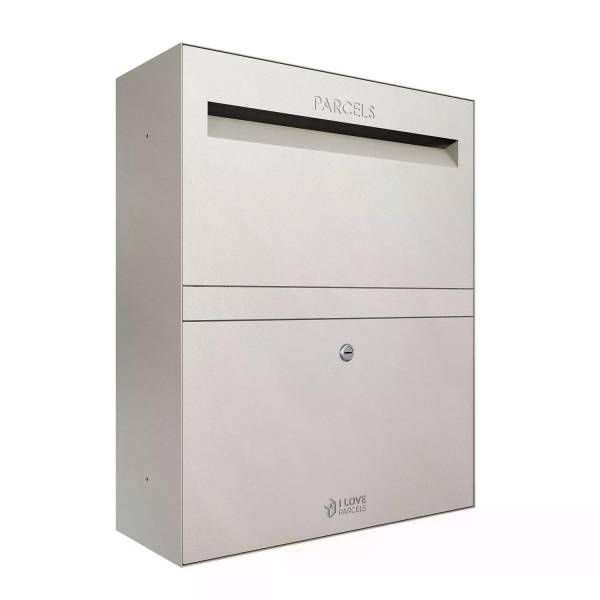 Paketbriefkasten Rome - Größe L in Kieselgrau | Wandmontage
