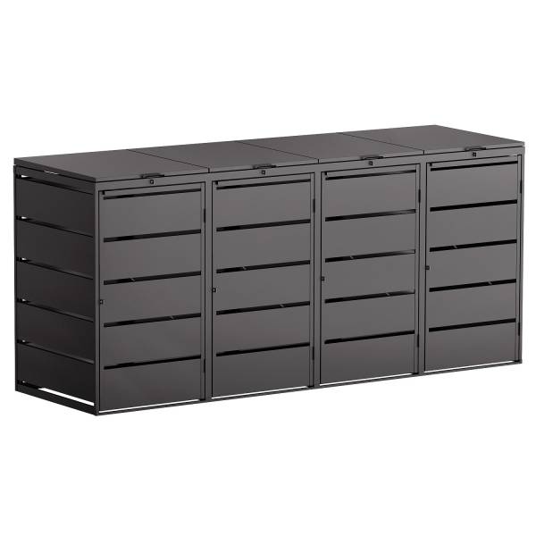 Mülltonnenbox Edda 4er 240L in Schwarz