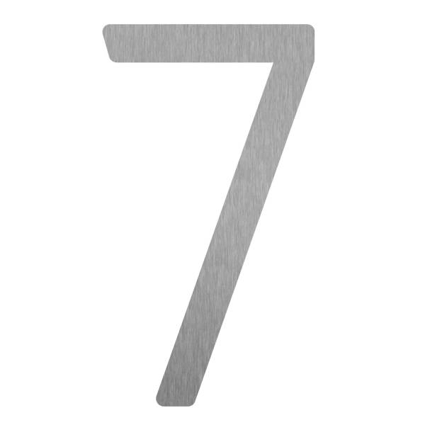 Moderne Hausnummer ''7'' - 200 mm aus Edelstahl