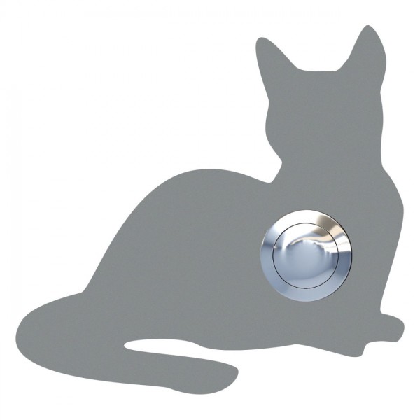 Türklingel Katze ''Kitty'' Grau Metallic