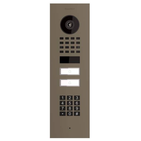 Unterputz Türsprechanlage Smart-IN for Two Doorbird D1102KV mit Keypad Modul Beigegrau