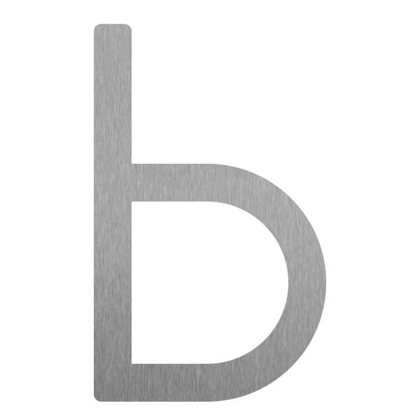 Buchstabe modern ''b'' - 245 mm aus Edelstahl