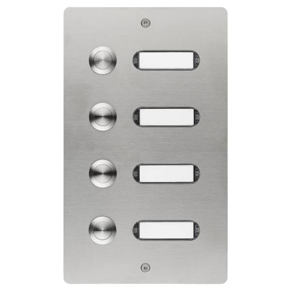 Etagenplatte mit Klingeltaster für 4 Wohneinheiten