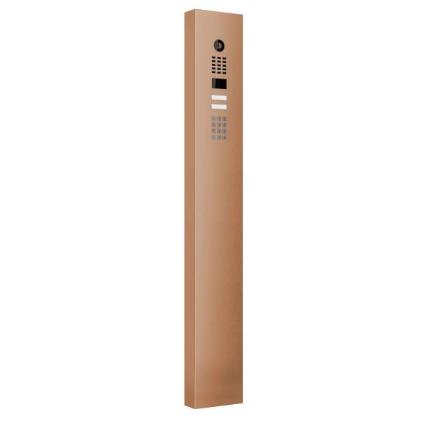 Gegensprechanlage mit Standfuß Smart for Two Doorbird D1102KV mit Keypad Modul in Bronze-Otik