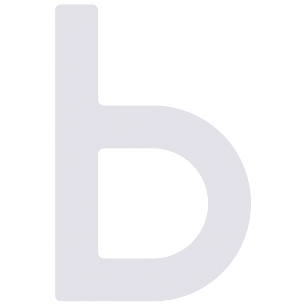 Selbstklebende Hausnummer "b" - 76 mm in Weiß