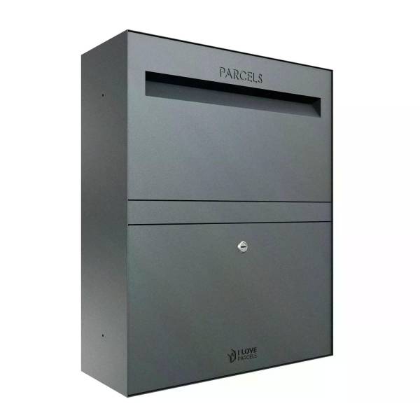 Paketbriefkasten Rome - Größe L in Anthrazit | Wandmontage