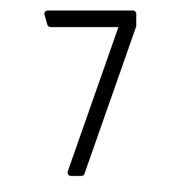 Selbstklebende Hausnummer "7" - 245 mm in schwarz