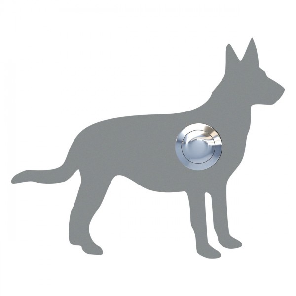 Klingeltaster Hund ''Emma'' Grau Metallic