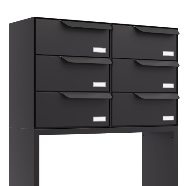 Briefkastenanlage Rotterdam for Six V in Schwarz